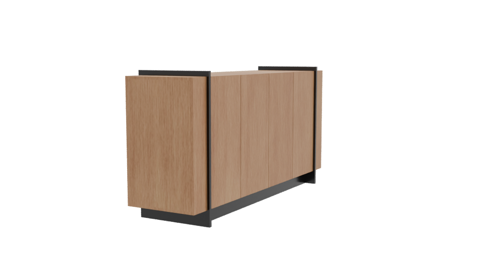 Contemporary Wooden Cabinet 3D - Professional 3D Model Render 9