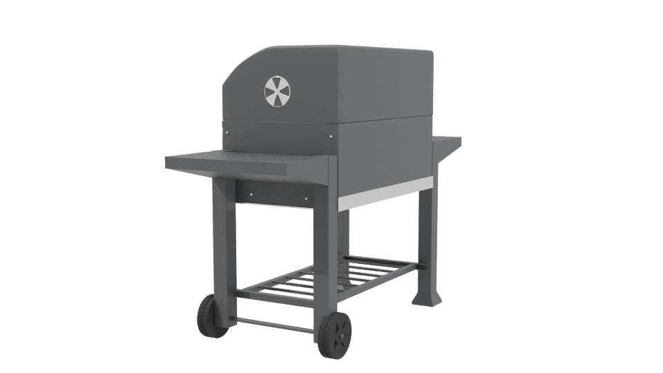 Stainless Steel Premium Grill Model - Professional 3D Model Render 3