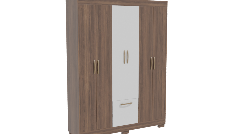 Stylish Wooden Storage Cabinet 3D - Professional 3D Model Render 10