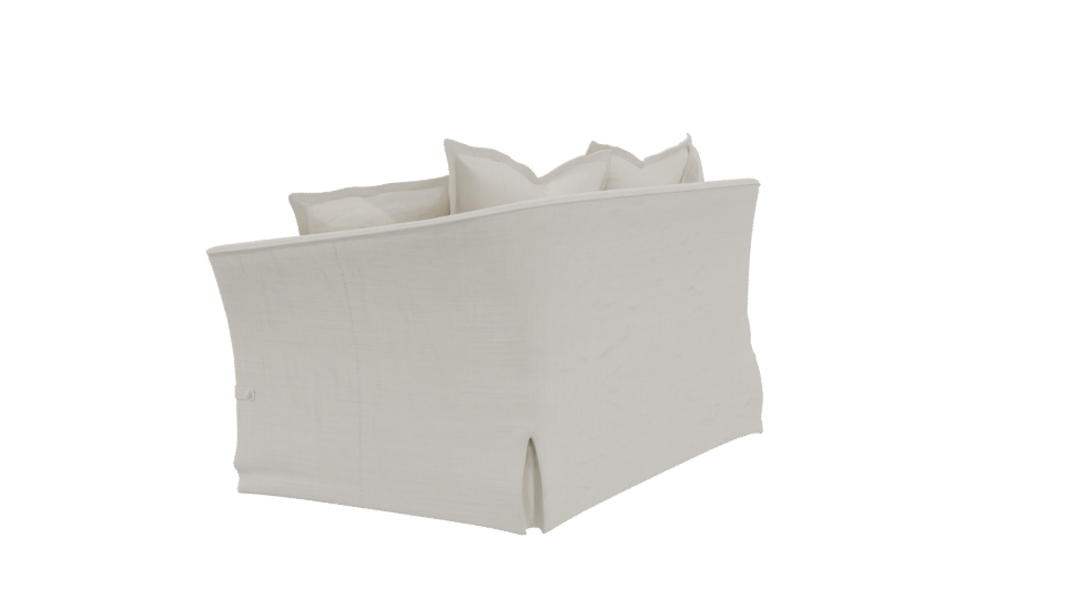 Elegant Fabric Sofa 3D Model - Professional 3D Model Render 3