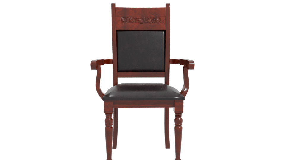 Elegant Wooden Armchair 3D Model - Professional 3D Model Render 11