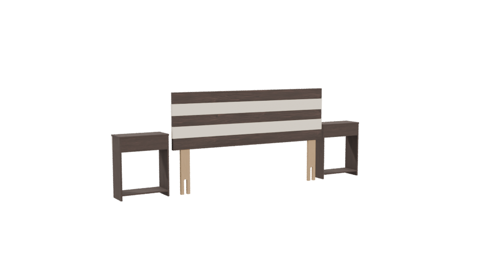 Stylish Modern Bedroom Set 3D - Professional 3D Model Render 4