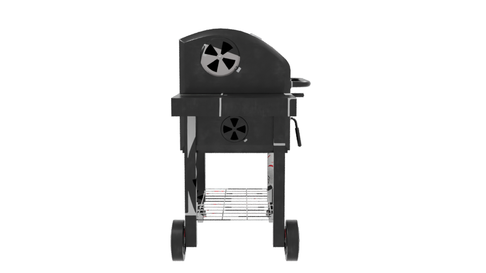 Stylish Black Outdoor Grill 3D - Professional 3D Model Render 8