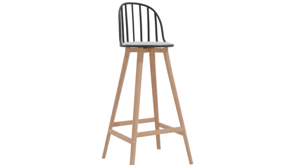Modern Bar Chair Ivor 3D Model - Professional 3D Model Render 10