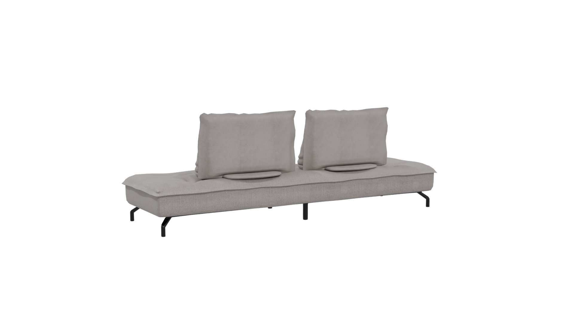 Contemporary Fabric Sofa with Cushions 3D Model - Professional 3D Model Render 4