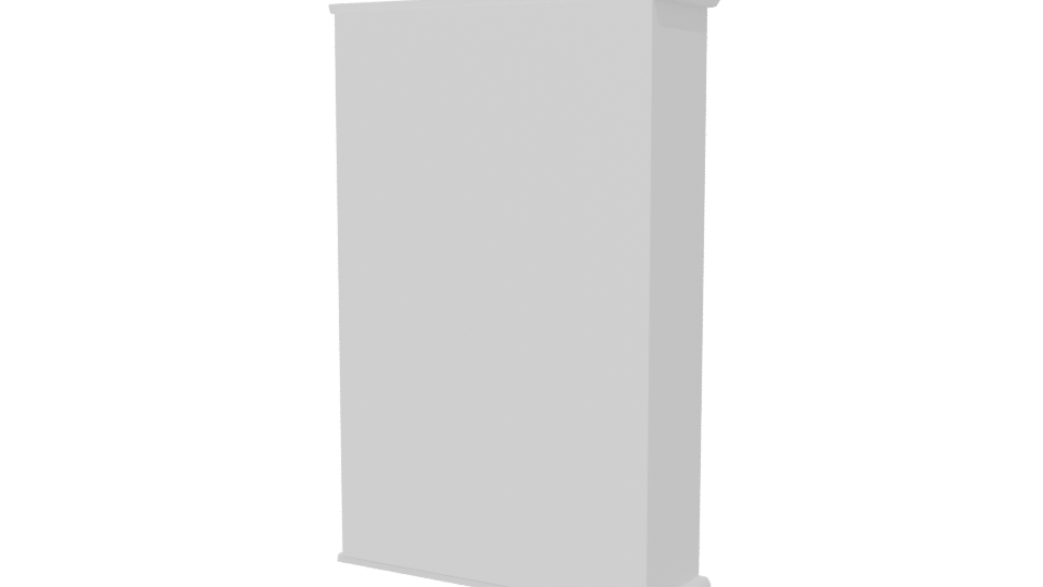 Sleek White Storage Cabinet 3D - Professional 3D Model Render 6