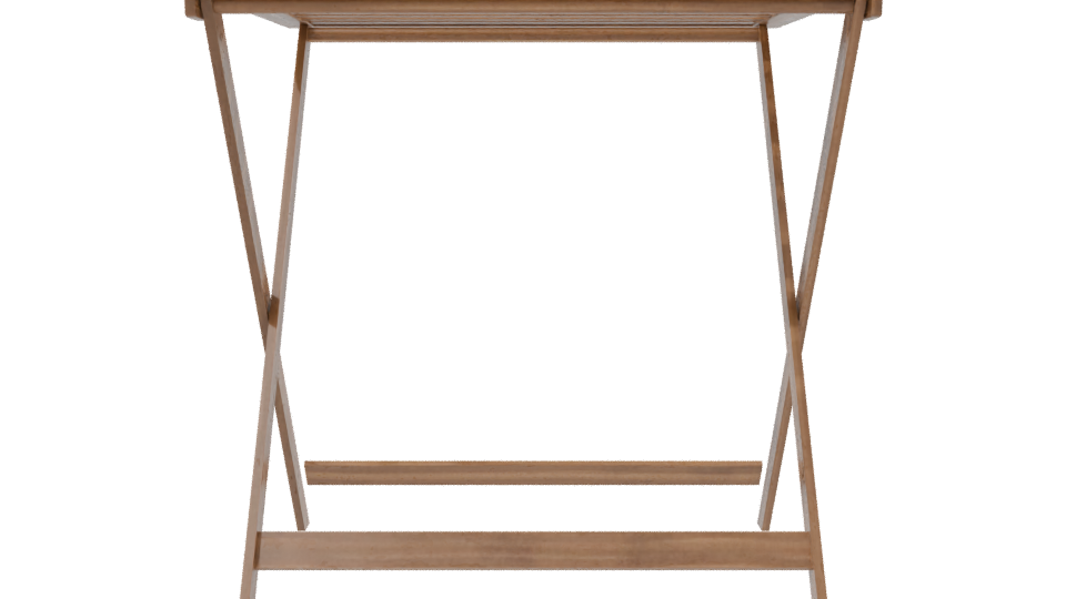 Compact Wooden Folding Table 3D - Professional 3D Model Render 8