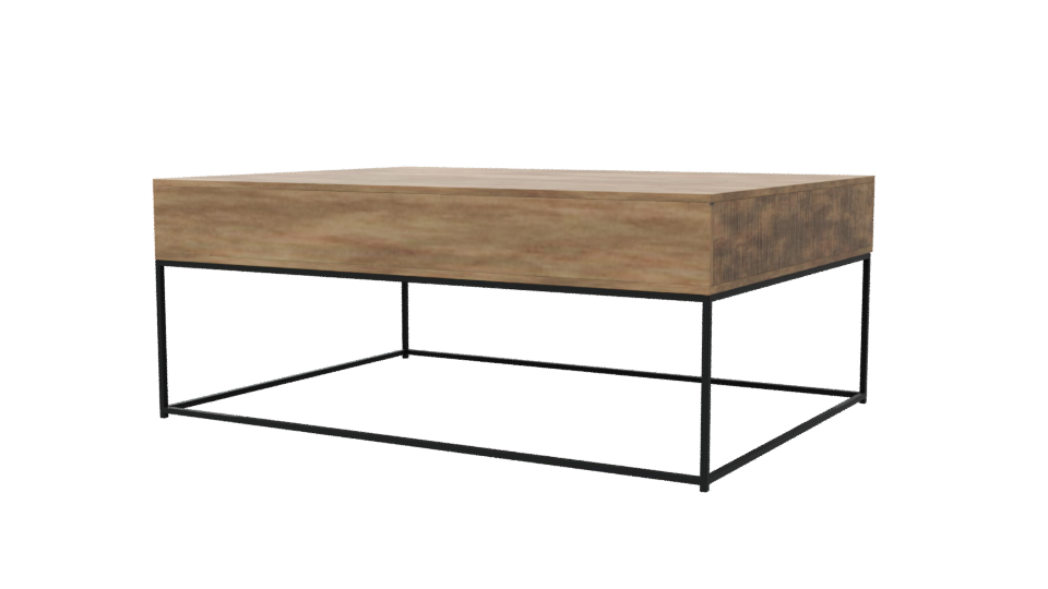 Stylish Wooden Coffee Table Model - Professional 3D Model Render 6
