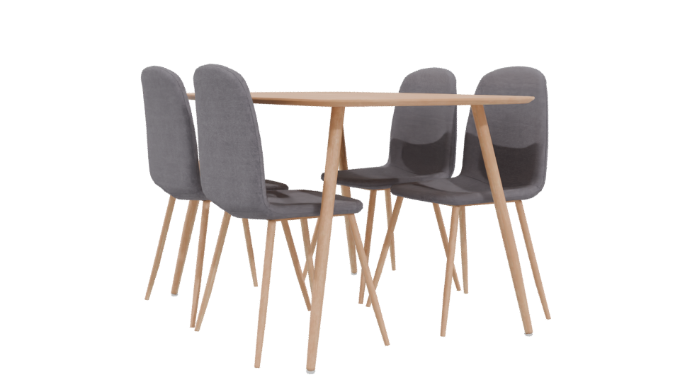 Stylish Modern Dining Set 3D - Professional 3D Model Render 4