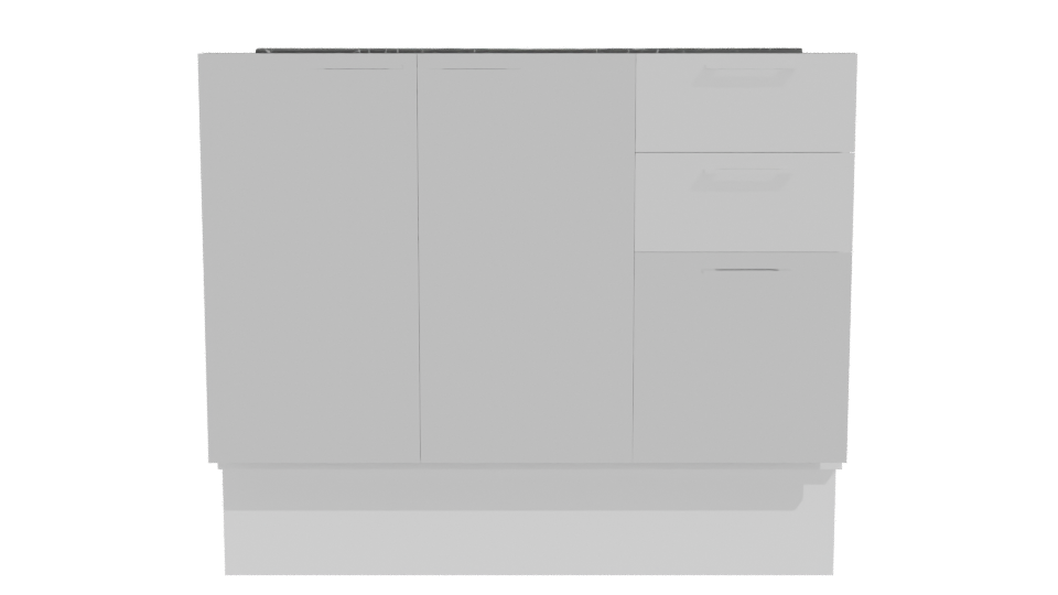 Stylish Modern Kitchen Cabinet 3D - Professional 3D Model Render 11