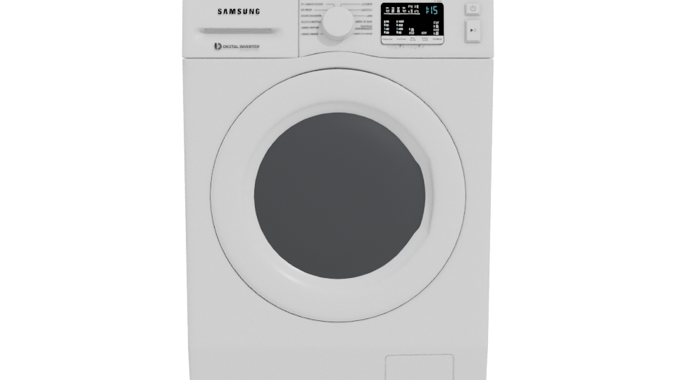 Stylish Front Load Washer 3D - Professional 3D Model Render 11
