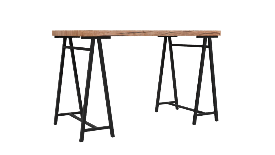 Contemporary Wooden Office Table 3D - Professional 3D Model Render 4