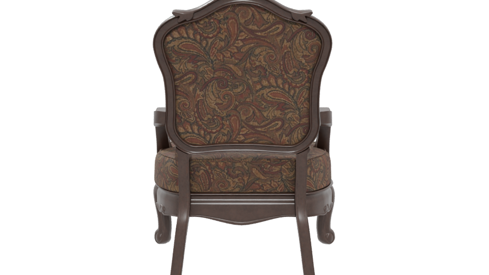 Vintage Upholstered Accent Chair 3D - Professional 3D Model Render 5