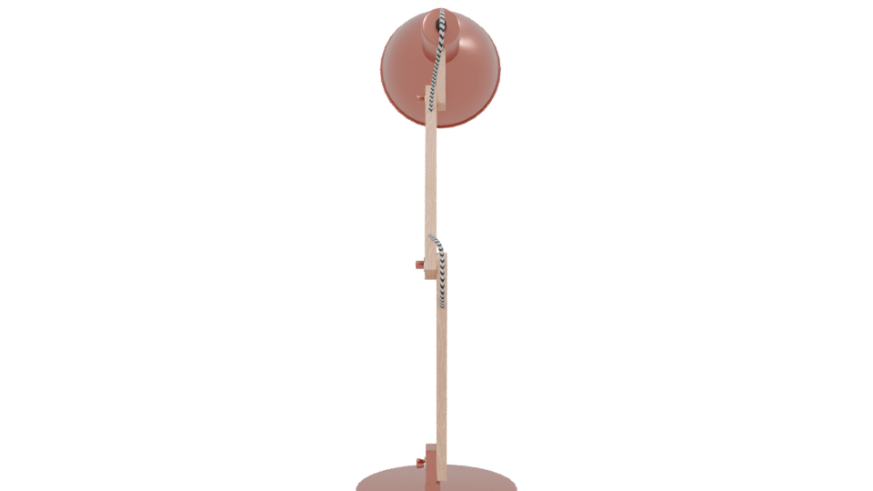 Elegant Copper Desk Lamp 3D - Professional 3D Model Render 2