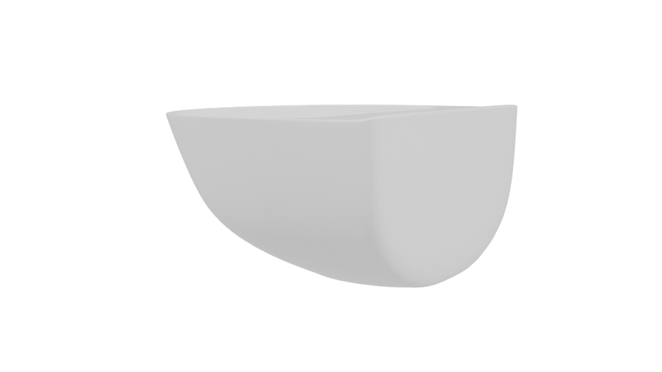 Minimalist White Bathroom Sink Model - Professional 3D Model Render 3