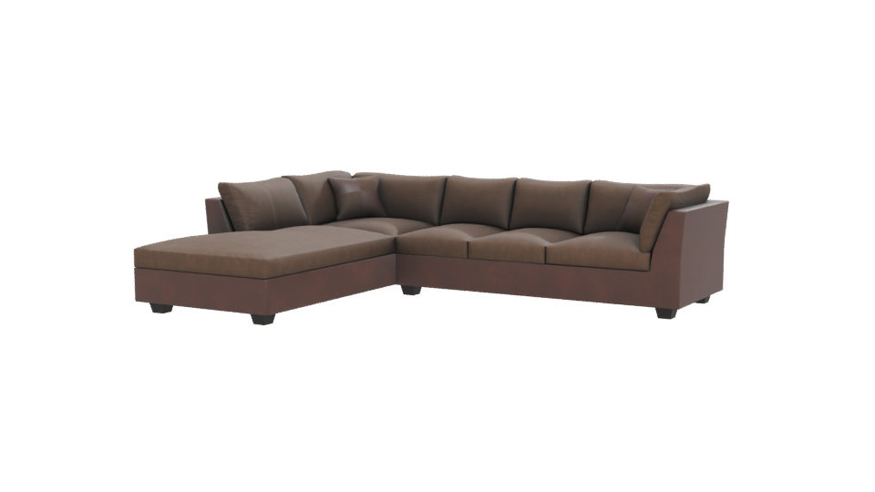 Stylish Modern Sectional Sofa 3D Model - Professional 3D Model Render 12
