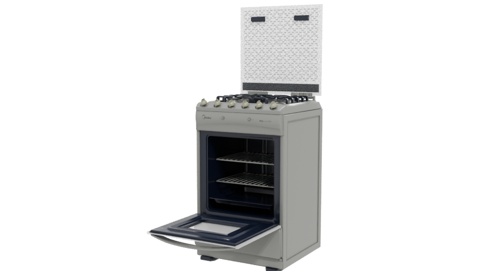 Gas Oven Range Appliance 3D - Professional 3D Model Render 12