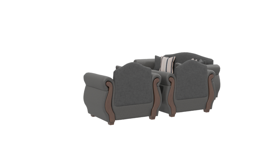 Elegant Upholstered Sofa Set 3D - Professional 3D Model Render 13