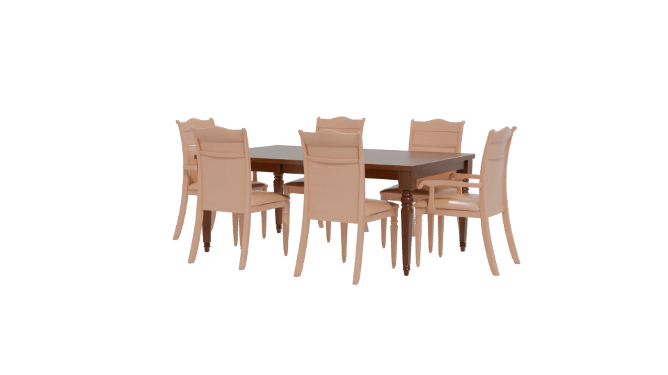 Oxford Dining Set 3D Model - Professional 3D Model Render 12