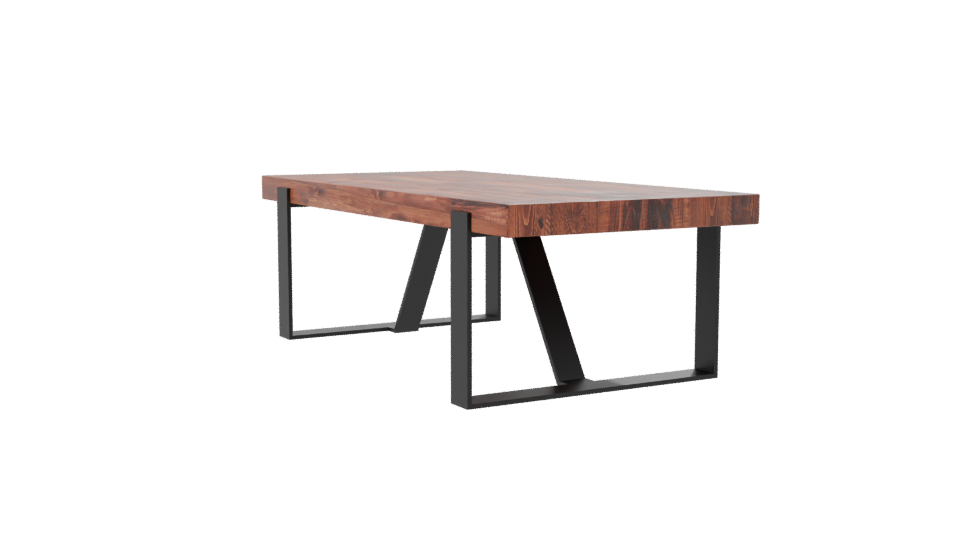 Stylish Wooden Dining Table 3D - Professional 3D Model Render 7
