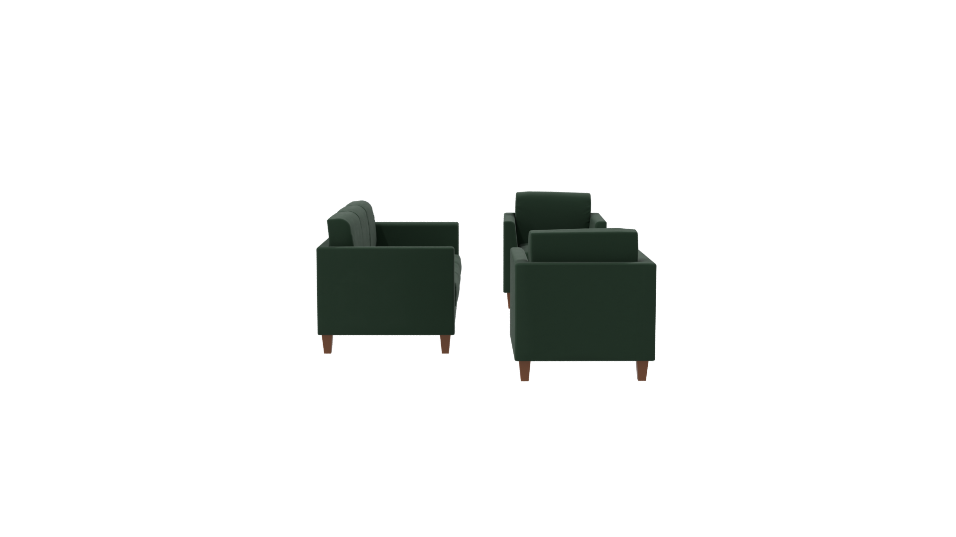 Elegant Green Sofa Set 3D - Professional 3D Model Render 8
