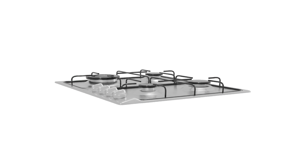 Sleek Gas Cooktop Model 3D - Professional 3D Model Render 13