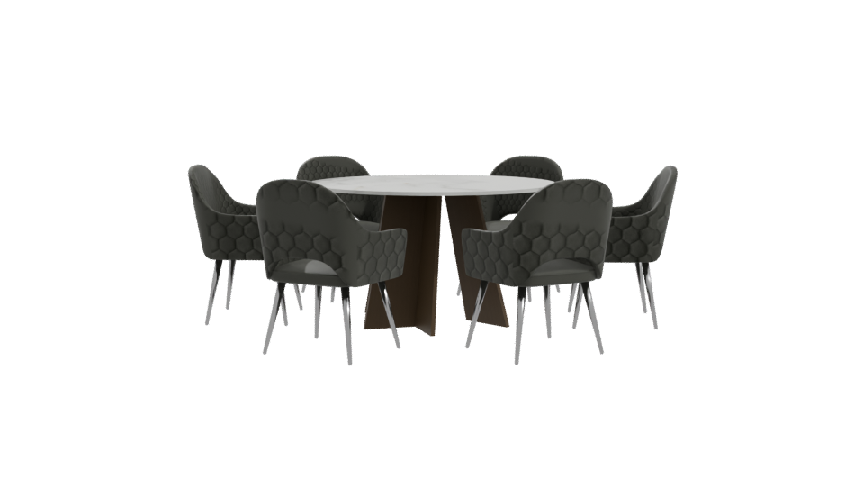 Stylish Modern Dining Set 3D Model - Professional 3D Model Render 10