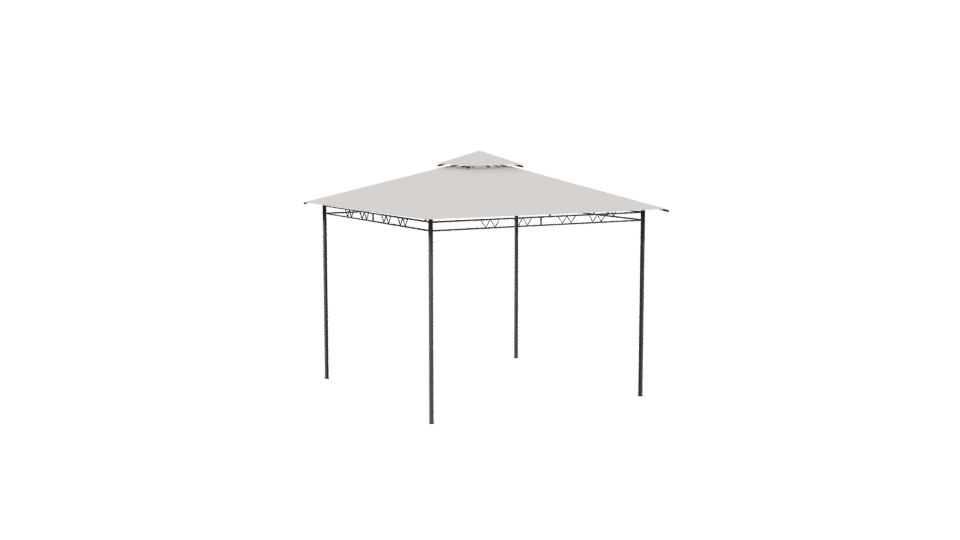 Stylish Outdoor Canopy Gazebo 3D Model - Professional 3D Model Render 4