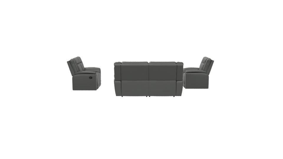 Stylish Reclining Sofa Set 3D - Professional 3D Model Render 5