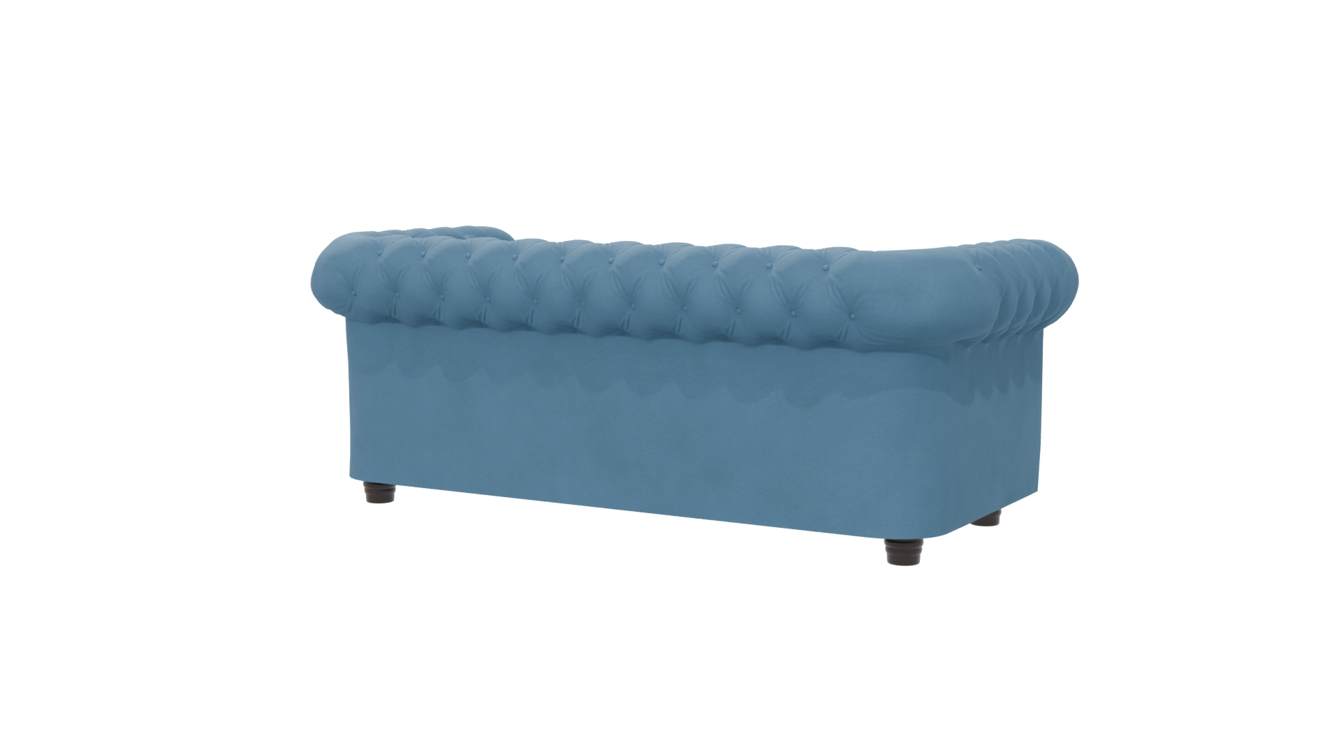 Elegant Blue Upholstered Sofa 3D - Professional 3D Model Render 6