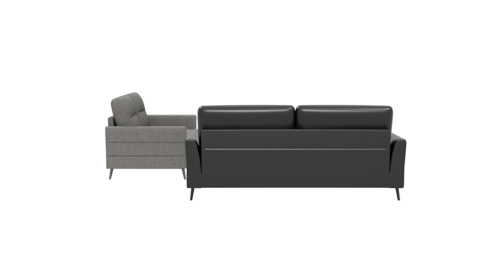 Stylish Gray Sofa Set 3D - Professional 3D Model Render 5