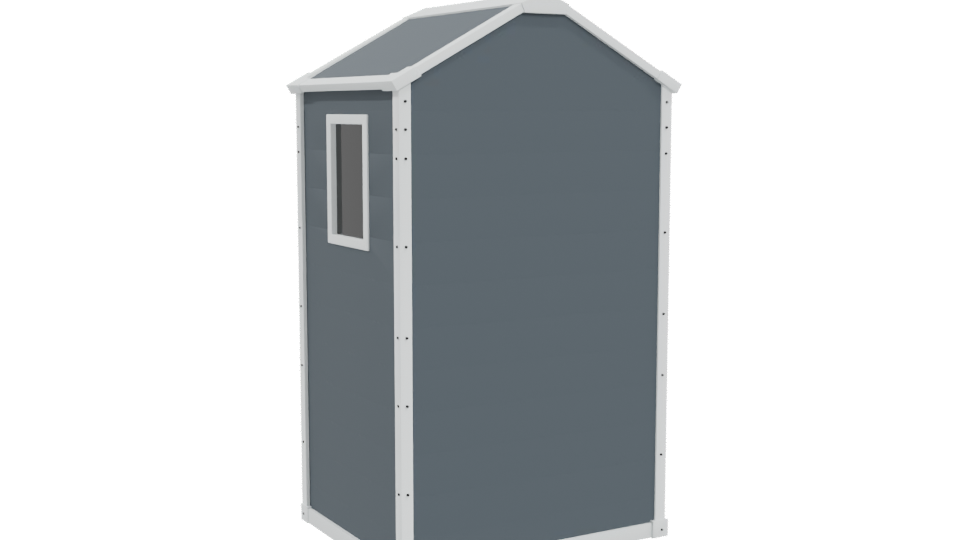 Stylish Outdoor Storage Shed 3D - Professional 3D Model Render 4