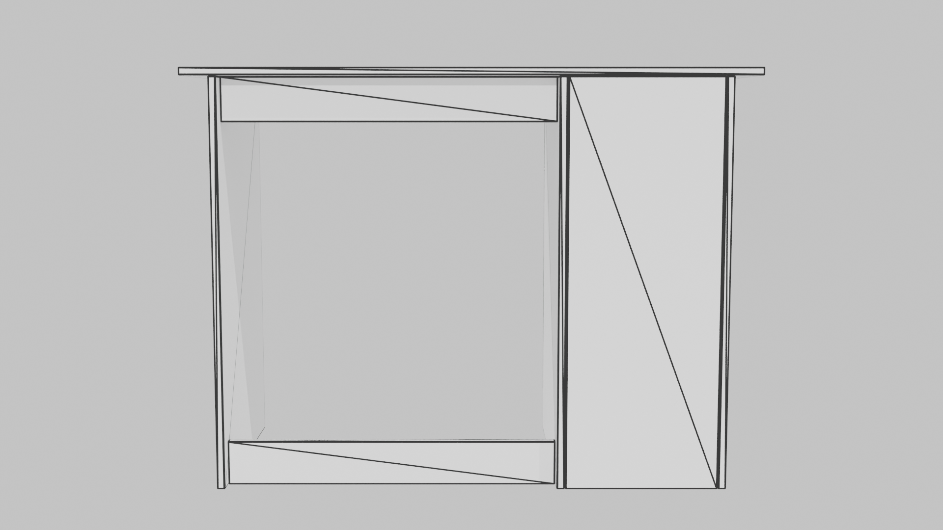 Modern Wooden Office Desk 3D - Professional 3D Model Render 8