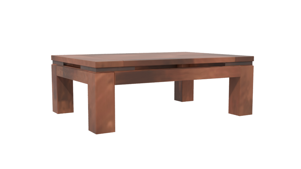 Rustic Wooden Coffee Table Model - Professional 3D Model Render 13