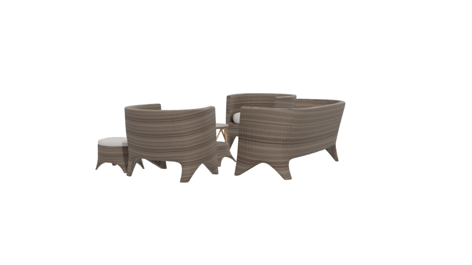 Stylish Outdoor Seating Set 3D - Professional 3D Model Render 12