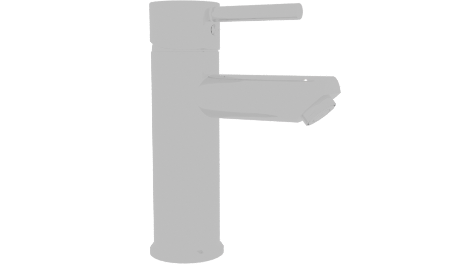 Sleek Chrome Basin Mixer Faucet 3D Model - Professional 3D Model Render 12