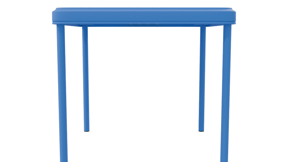 Blue Kids Plastic Table 3D - Professional 3D Model Render 8