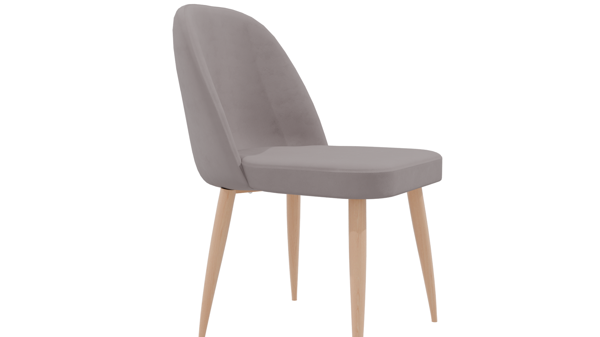 Stylish Velvet Dining Chair 3D Model - Professional 3D Model Render 9