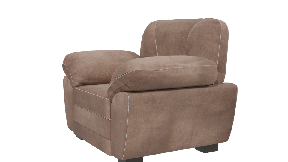 Stylish Fabric Armchair 3D Model - Professional 3D Model Render 13