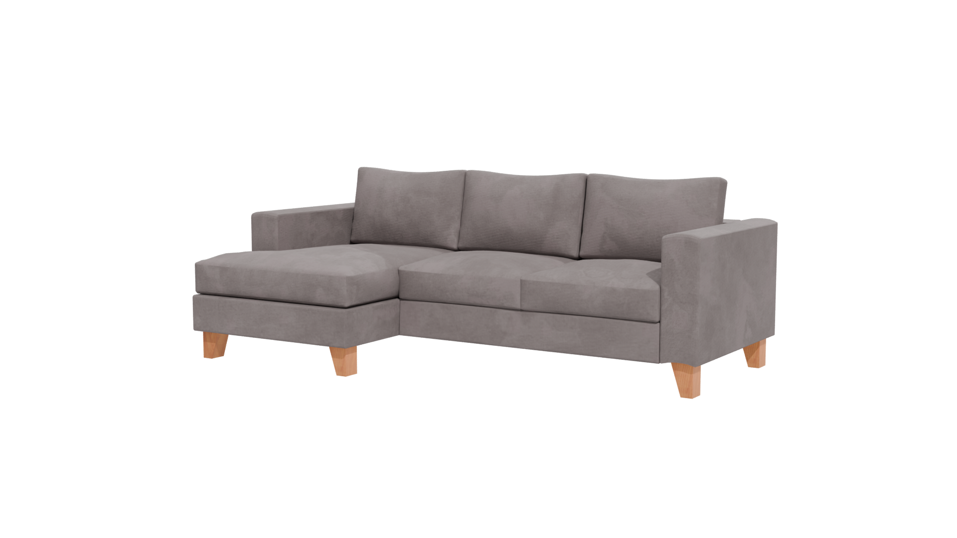 Contemporary Fabric Sectional Sofa 3D Model - Professional 3D Model Render 12