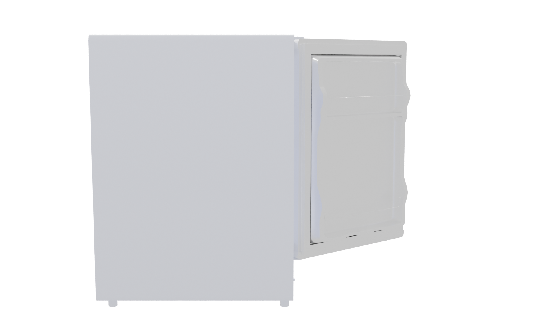 Compact White Refrigerator 3D Model - Professional 3D Model Render 8