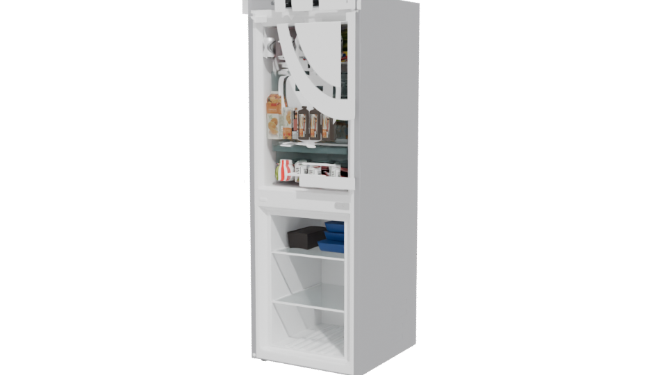 Sleek Modern Refrigerator 3D Model - Professional 3D Model Render 12