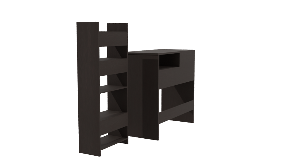 Stylish Modern Desk Set 3D - Professional 3D Model Render 3