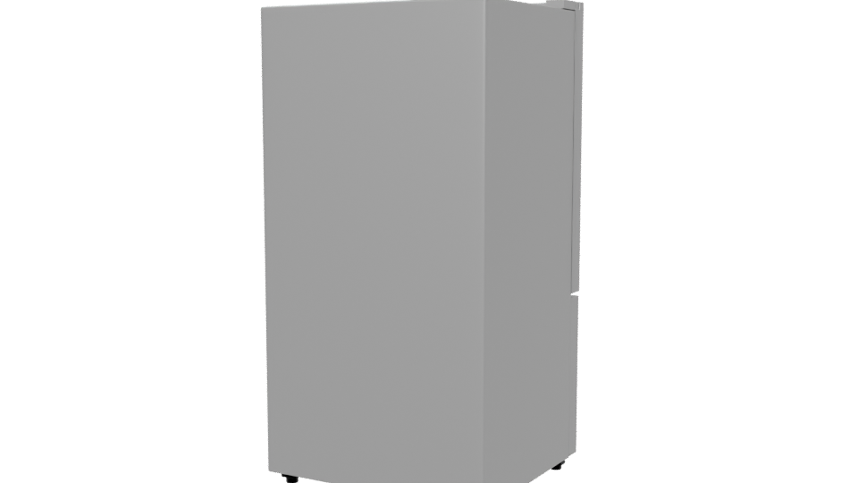 Stylish Stainless Steel Refrigerator 3D - Professional 3D Model Render 6