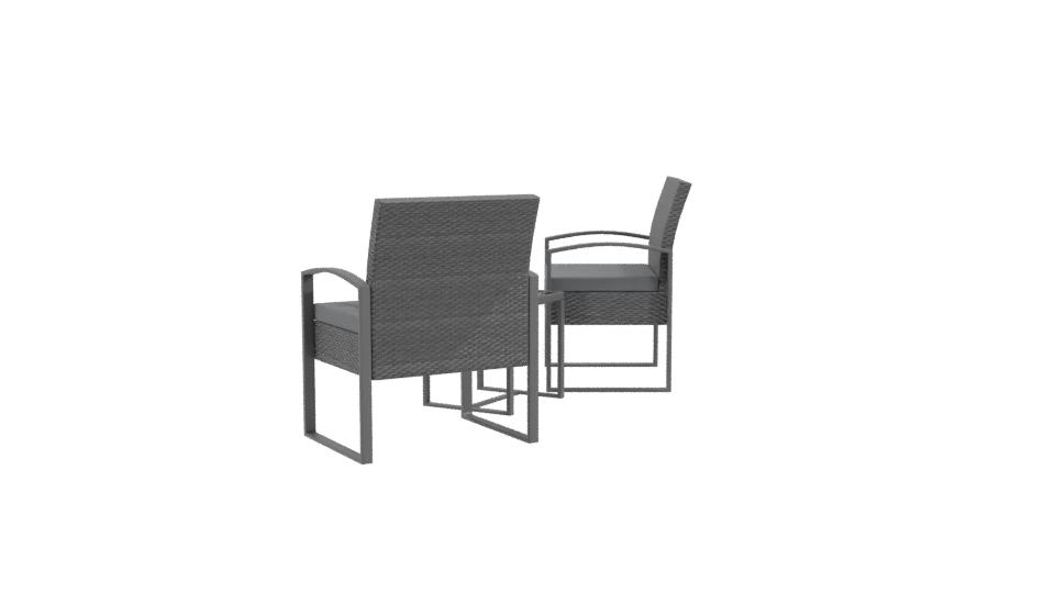 Stylish Outdoor Seating Set 3D - Professional 3D Model Render 3