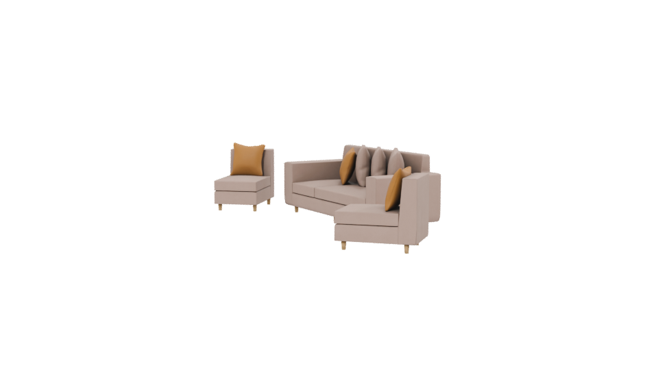 Elegant Modern Sofa Set 3D - Professional 3D Model Render 13
