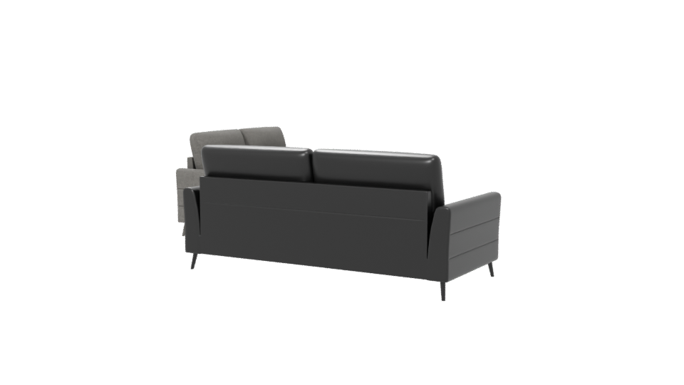 Stylish Gray Sofa Set 3D - Professional 3D Model Render 6
