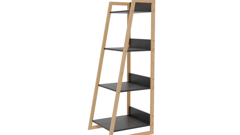 Minimalist Wooden Shelf 3D Model - Professional 3D Model Render 13