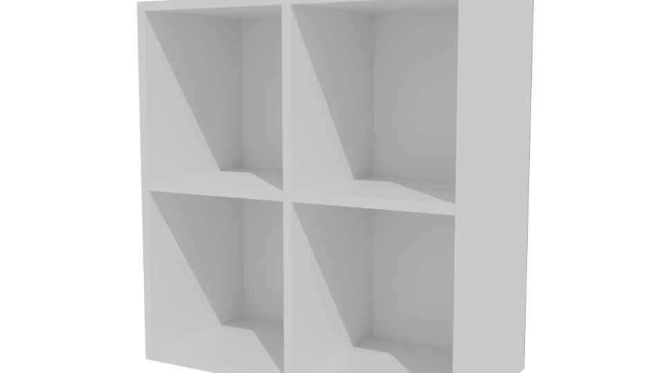 Minimalist Modern Shelf 3D Model - Professional 3D Model Render 12