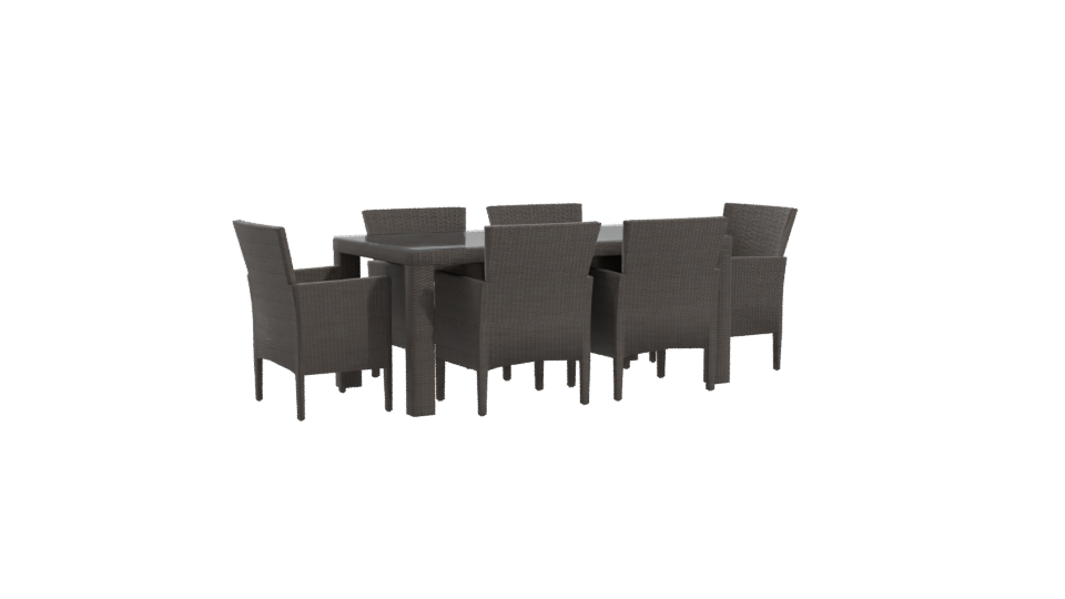 Elegant Outdoor Dining Set 3D - Professional 3D Model Render 10